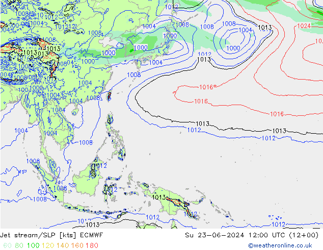 Courant-jet ECMWF dim 23.06.2024 12 UTC