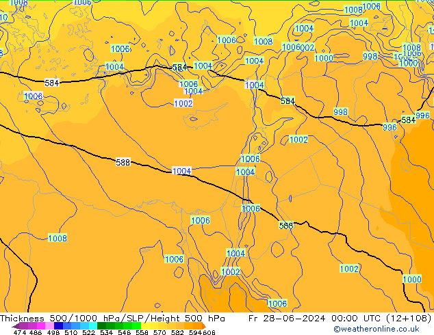 Thck 500-1000hPa ECMWF Fr 28.06.2024 00 UTC