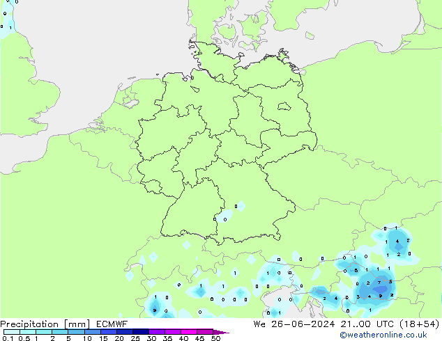 Neerslag ECMWF wo 26.06.2024 00 UTC