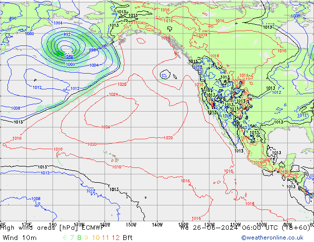 Windvelden ECMWF wo 26.06.2024 06 UTC