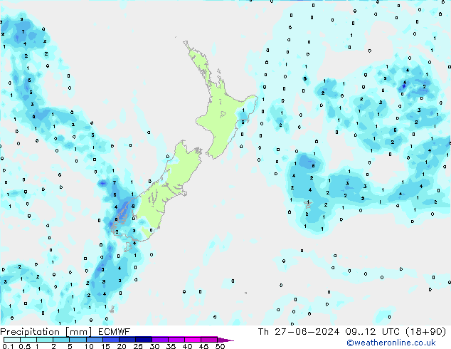 Precipitation ECMWF Th 27.06.2024 12 UTC