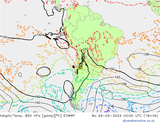 Z500/Rain (+SLP)/Z850 ECMWF Mo 24.06.2024 00 UTC