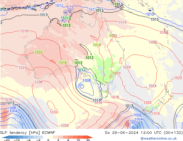 tendencja ECMWF so. 29.06.2024 12 UTC