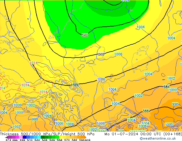 Thck 500-1000hPa ECMWF Mo 01.07.2024 00 UTC