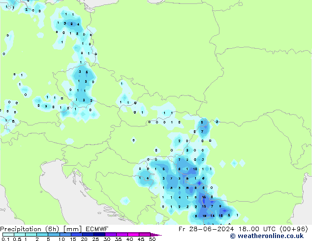 Z500/Yağmur (+YB)/Z850 ECMWF Cu 28.06.2024 00 UTC