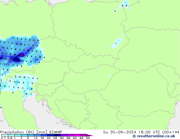 Z500/Rain (+SLP)/Z850 ECMWF Dom 30.06.2024 00 UTC