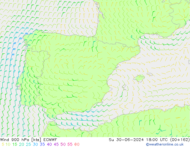 Wind 900 hPa ECMWF Ne 30.06.2024 18 UTC