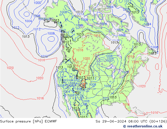 Surface pressure ECMWF Sa 29.06.2024 06 UTC