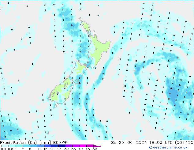 Z500/Regen(+SLP)/Z850 ECMWF za 29.06.2024 00 UTC