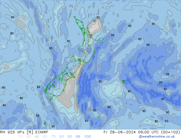 RH 925 hPa ECMWF Fr 28.06.2024 06 UTC