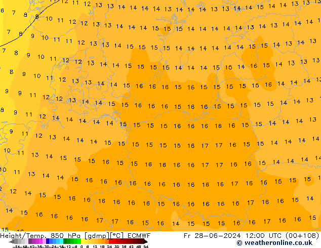 Z500/Rain (+SLP)/Z850 ECMWF Fr 28.06.2024 12 UTC