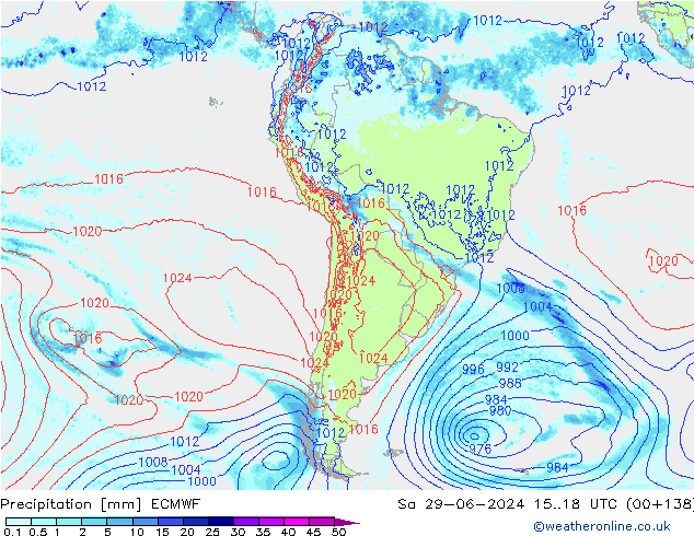 Yağış ECMWF Cts 29.06.2024 18 UTC