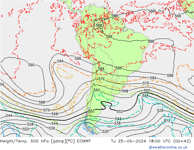 Z500/Rain (+SLP)/Z850 ECMWF mar 25.06.2024 18 UTC