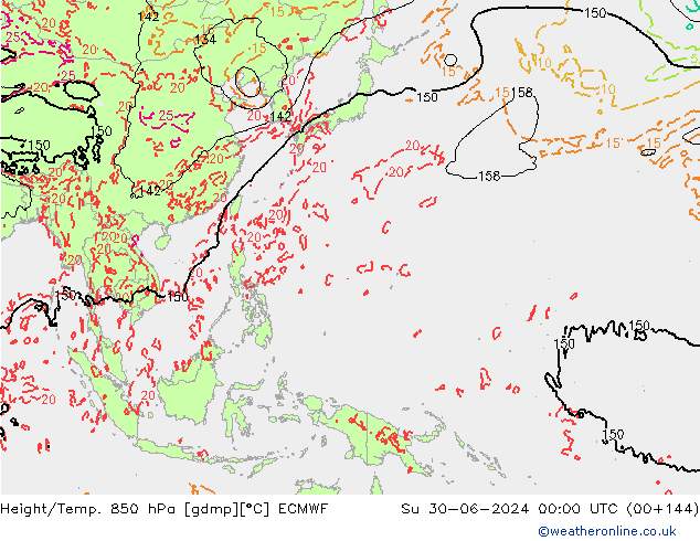 Z500/Rain (+SLP)/Z850 ECMWF Su 30.06.2024 00 UTC