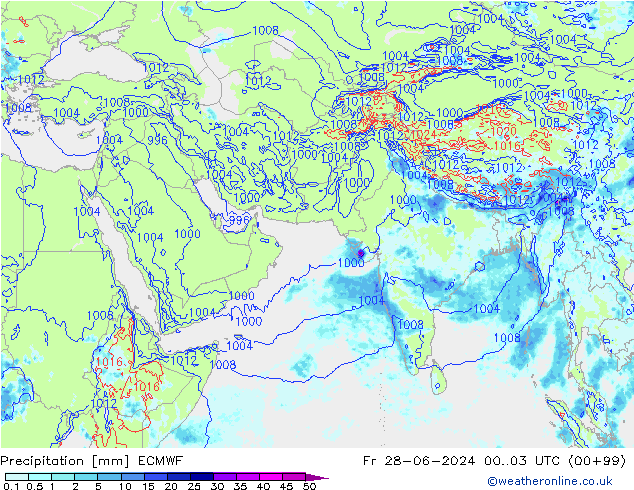 Precipitación ECMWF vie 28.06.2024 03 UTC