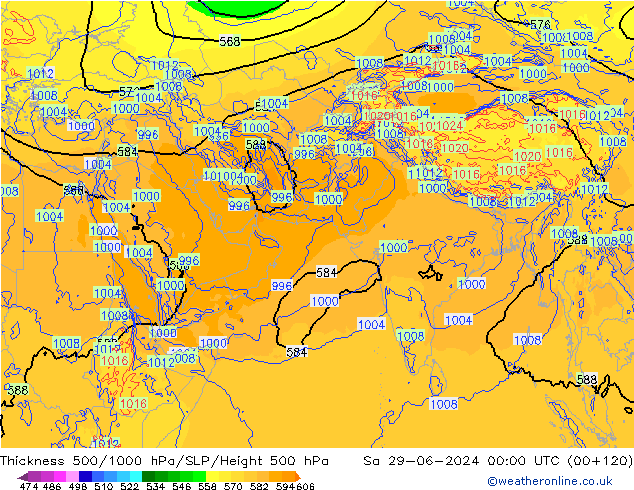 Thck 500-1000hPa ECMWF Sa 29.06.2024 00 UTC