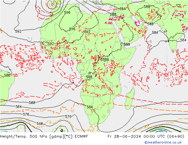 Z500/Rain (+SLP)/Z850 ECMWF  28.06.2024 00 UTC