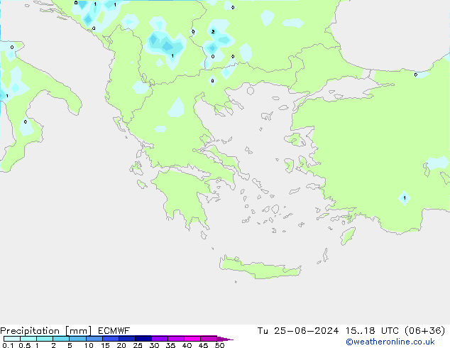 Precipitation ECMWF Tu 25.06.2024 18 UTC