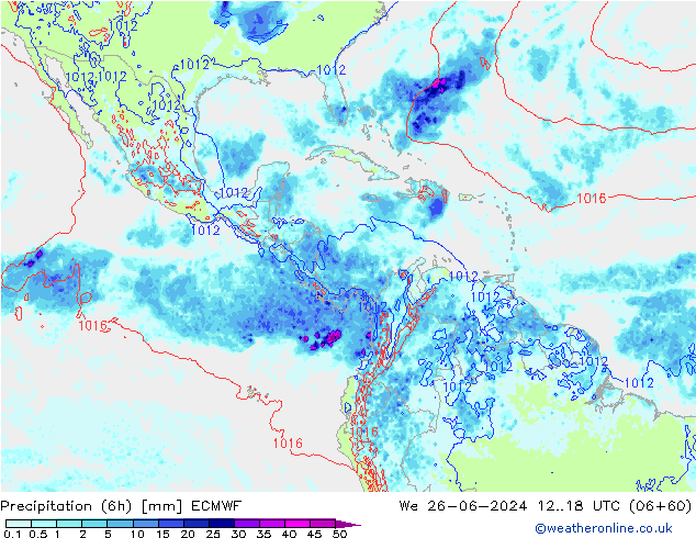 Z500/Rain (+SLP)/Z850 ECMWF Qua 26.06.2024 18 UTC