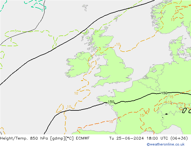 Z500/Rain (+SLP)/Z850 ECMWF вт 25.06.2024 18 UTC