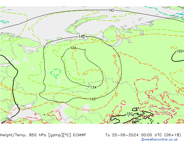 Z500/Rain (+SLP)/Z850 ECMWF mar 25.06.2024 00 UTC