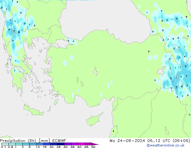 Z500/Rain (+SLP)/Z850 ECMWF Mo 24.06.2024 12 UTC