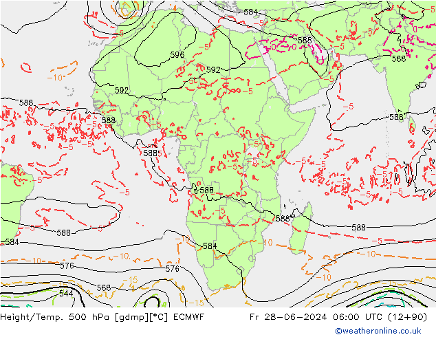 Z500/Rain (+SLP)/Z850 ECMWF  28.06.2024 06 UTC