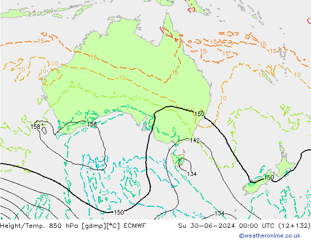 Height/Temp. 850 hPa ECMWF Su 30.06.2024 00 UTC