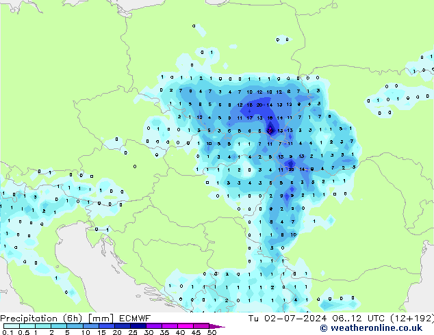 Z500/Regen(+SLP)/Z850 ECMWF di 02.07.2024 12 UTC