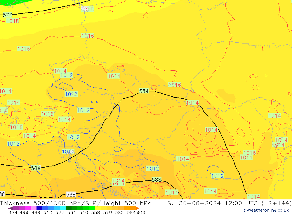 Thck 500-1000hPa ECMWF  30.06.2024 12 UTC