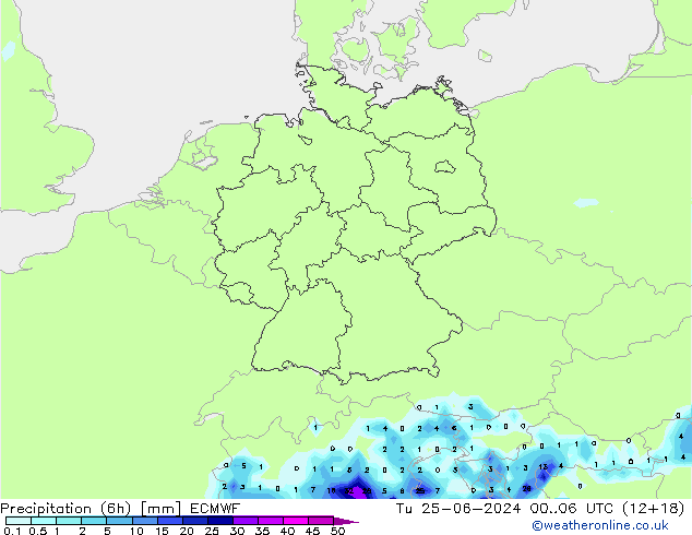 Z500/Rain (+SLP)/Z850 ECMWF mar 25.06.2024 06 UTC