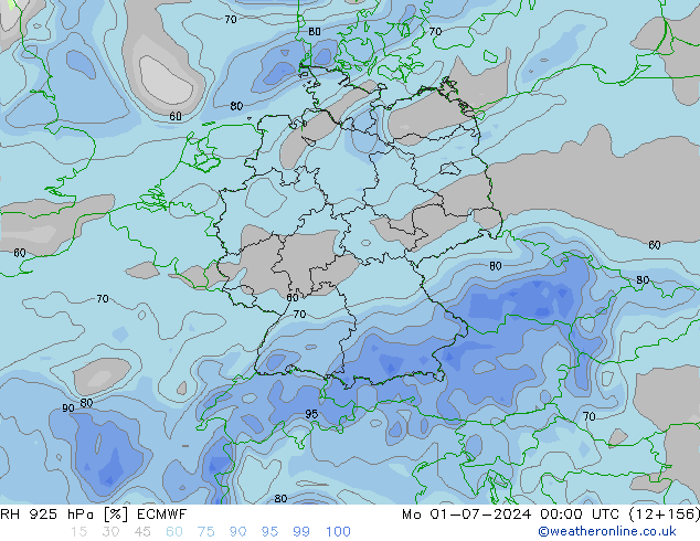 RV 925 hPa ECMWF ma 01.07.2024 00 UTC