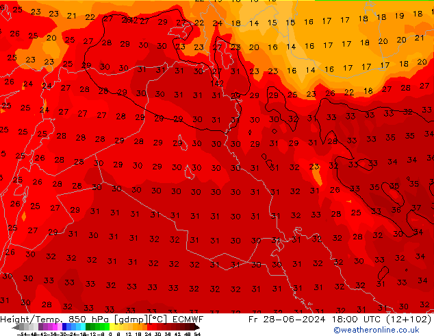 Z500/Rain (+SLP)/Z850 ECMWF pt. 28.06.2024 18 UTC