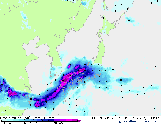 Z500/Rain (+SLP)/Z850 ECMWF Fr 28.06.2024 00 UTC