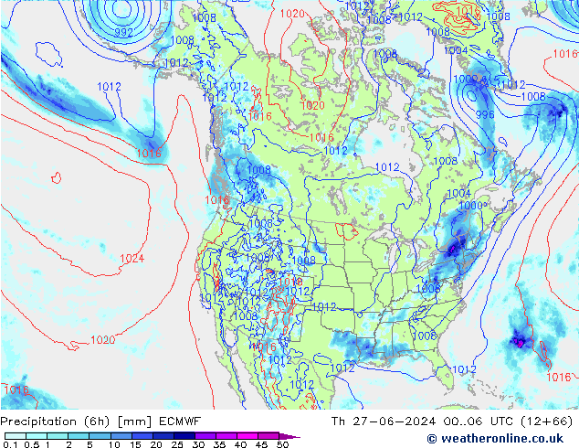 Z500/Regen(+SLP)/Z850 ECMWF do 27.06.2024 06 UTC