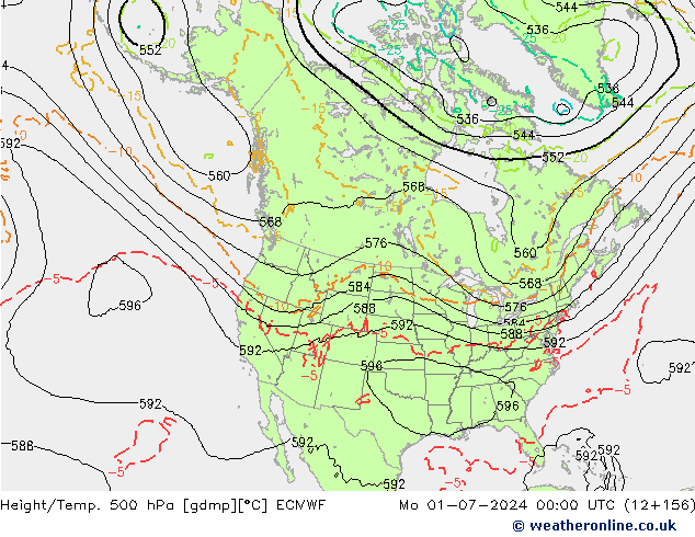 Z500/Rain (+SLP)/Z850 ECMWF Mo 01.07.2024 00 UTC