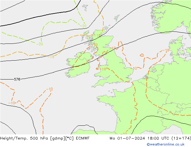 Z500/Rain (+SLP)/Z850 ECMWF lun 01.07.2024 18 UTC