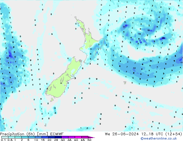 Z500/Rain (+SLP)/Z850 ECMWF mer 26.06.2024 18 UTC