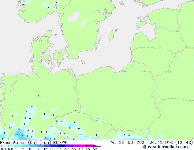 Z500/Rain (+SLP)/Z850 ECMWF We 26.06.2024 12 UTC