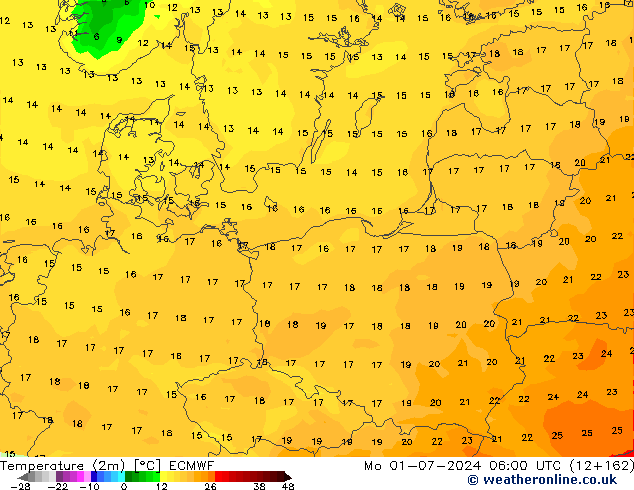 Temperatura (2m) ECMWF lun 01.07.2024 06 UTC