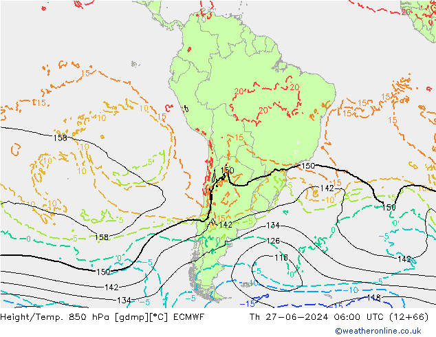 Z500/Yağmur (+YB)/Z850 ECMWF Per 27.06.2024 06 UTC