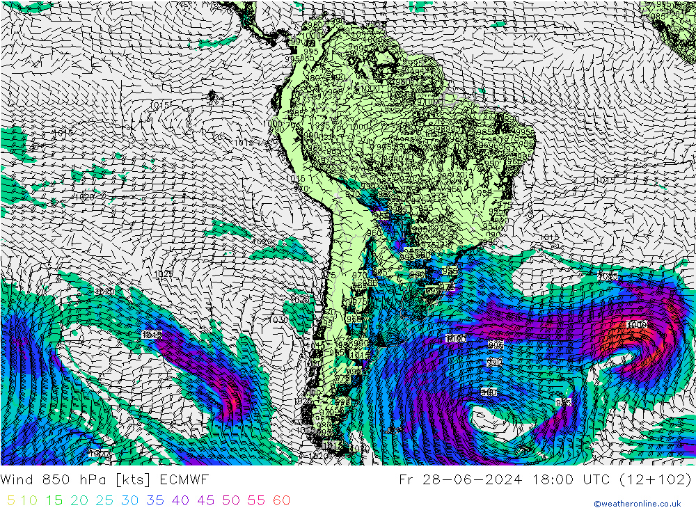  850 hPa ECMWF  28.06.2024 18 UTC