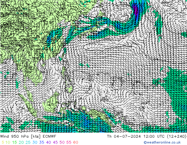Rüzgar 950 hPa ECMWF Per 04.07.2024 12 UTC