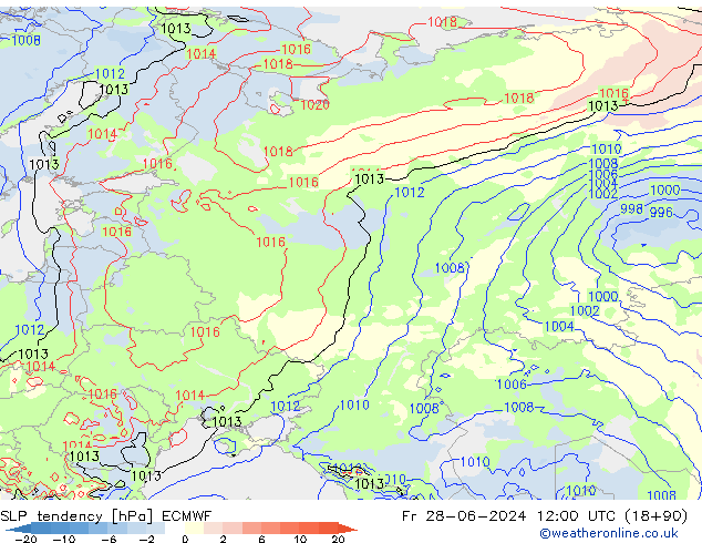 Y. Basıncı eğilimi ECMWF Cu 28.06.2024 12 UTC