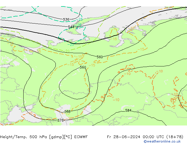 Z500/Rain (+SLP)/Z850 ECMWF Fr 28.06.2024 00 UTC