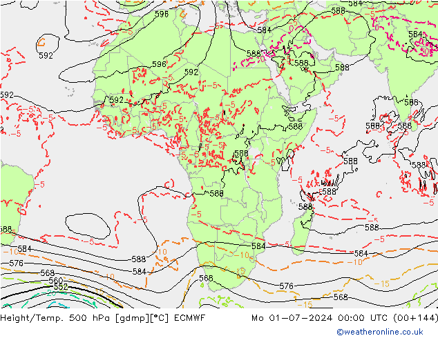 Z500/Rain (+SLP)/Z850 ECMWF Mo 01.07.2024 00 UTC