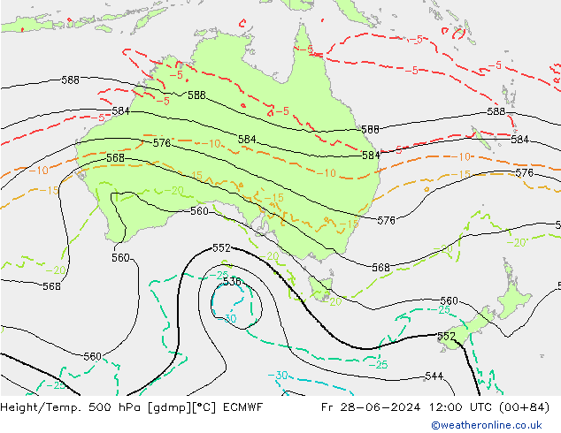 Z500/Rain (+SLP)/Z850 ECMWF пт 28.06.2024 12 UTC