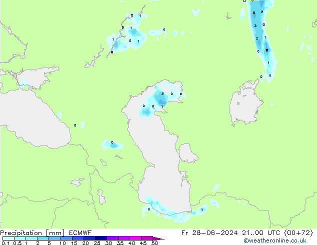 Precipitation ECMWF Fr 28.06.2024 00 UTC