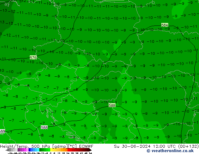 Z500/Rain (+SLP)/Z850 ECMWF dim 30.06.2024 12 UTC