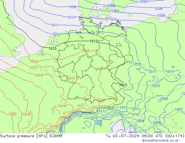 pression de l'air ECMWF mar 02.07.2024 06 UTC